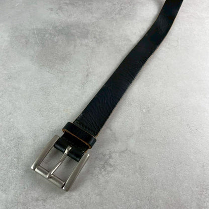 Vintage Yohji Yamamoto Accessory - Yohji Yamamoto POUR HOMME Leather Belt Black - Authentic Archive