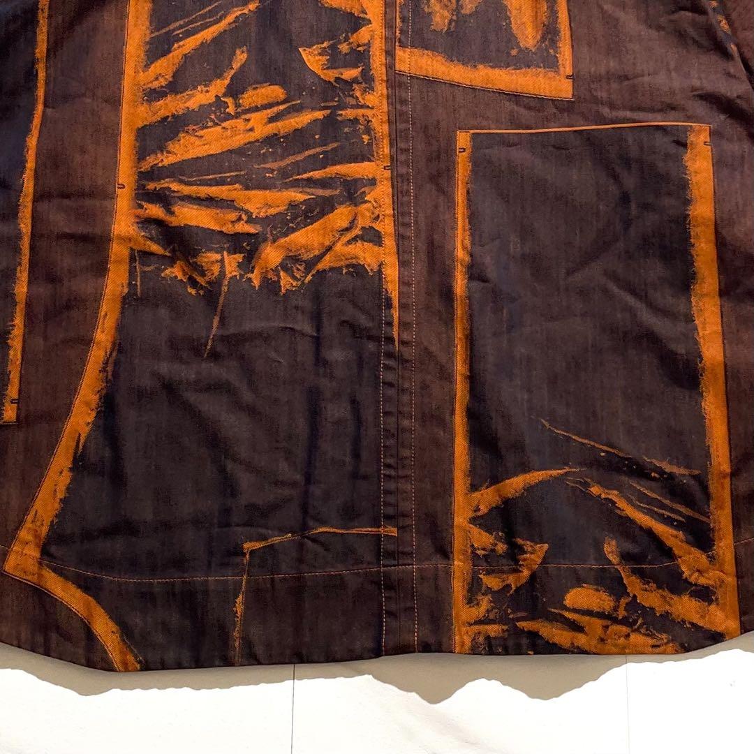 Vintage Issey Miyake Outwear - ISSEY MIYAKE MEN 20AW Denim Long Coat Orange Brown Size L - Authentic Archive