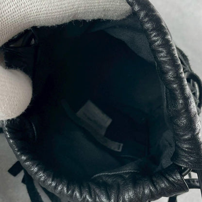 Vintage Yohji Yamamoto Accessory - Yohji Yamamoto +NOIR 20SS Fringe Shoulder Bag Leather Black - Authentic Archive