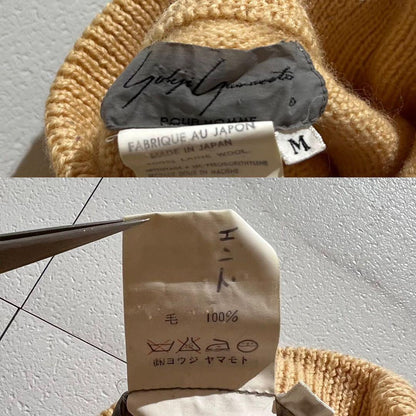 Vintage Yohji Yamamoto Tops - Yohji Yamamoto POUR HOMME 80s Long Sleeve Knit Yellow Size L - Authentic Archive