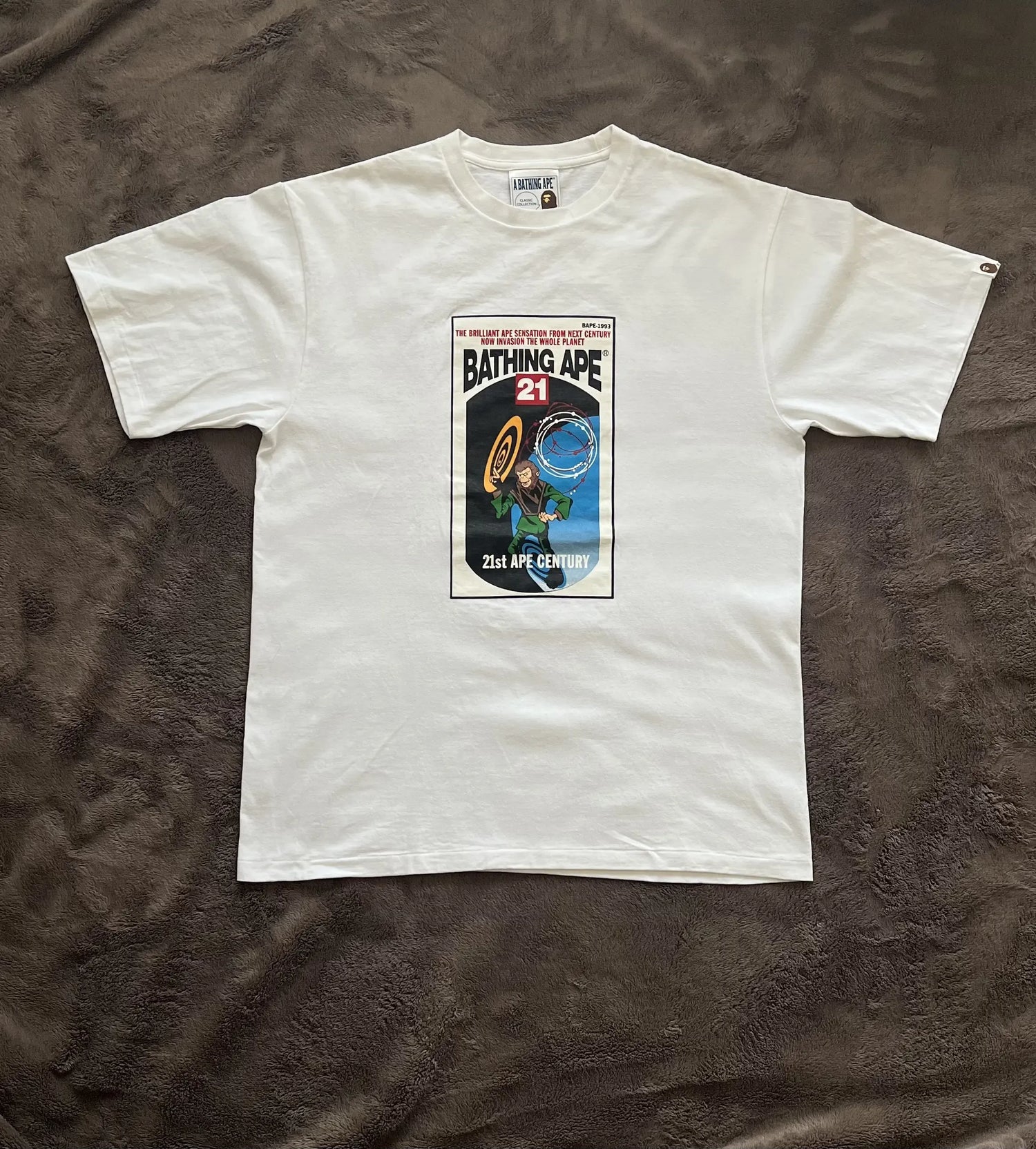 Bape - BAPE BY A BATHING APE Printed T-shirt 21st APE CENTURY XL