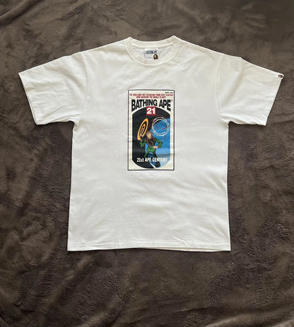 Vintage Bape Tops - BAPE BY A BATHING APE Printed T-shirt 21st APE CENTURY XL - Authentic Archive