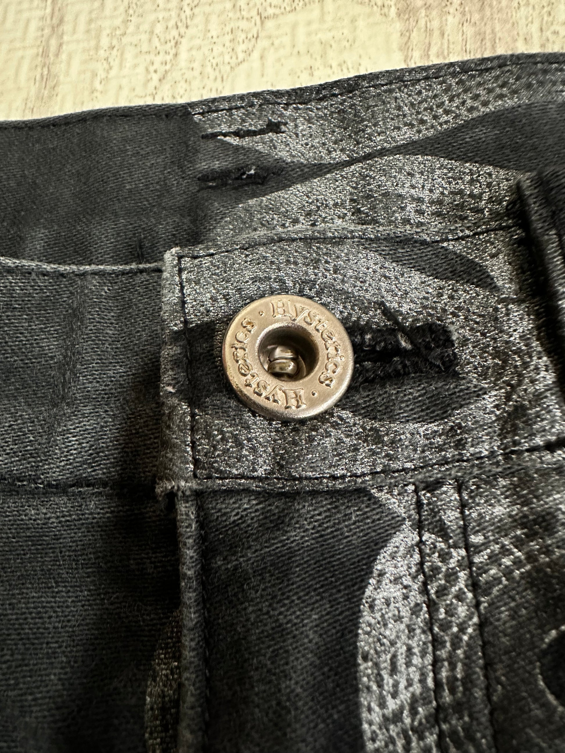 Hysteric Glamour - Hysteric Glamour Snake Loop skinny denim pants black size 28