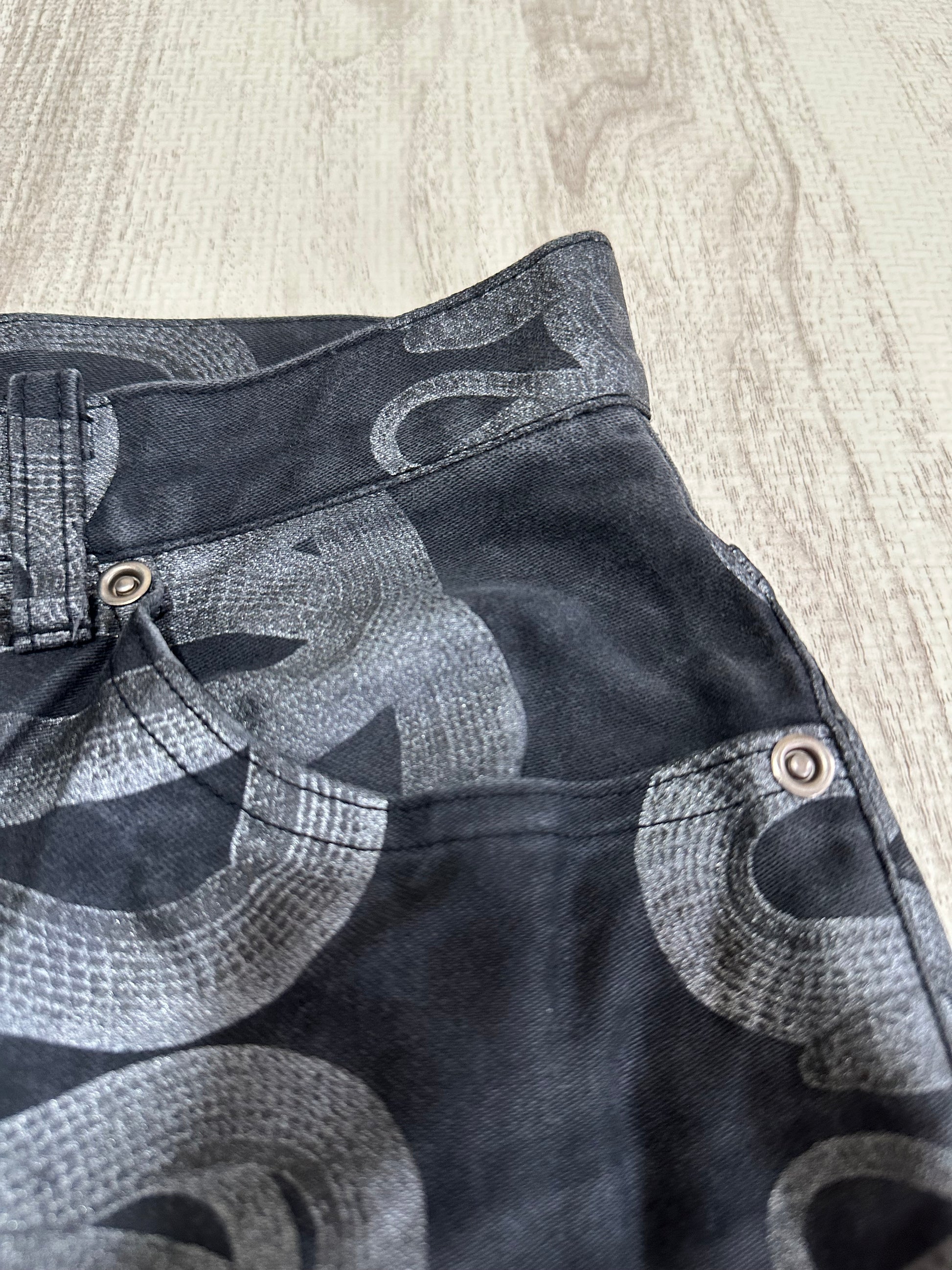 Hysteric Glamour - Hysteric Glamour Snake Loop skinny denim pants black size 28