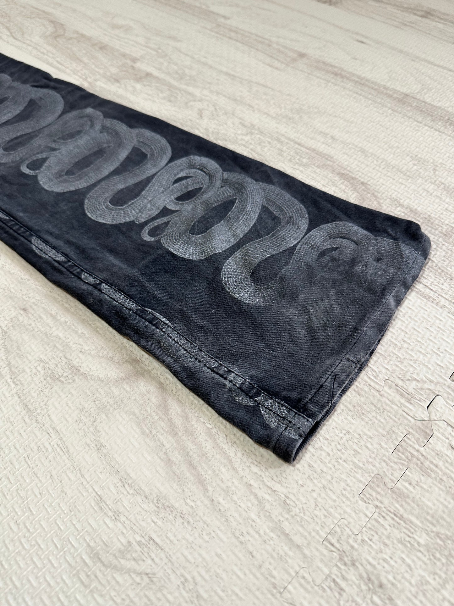 Hysteric Glamour - Hysteric Glamour Snake Loop skinny denim pants black size 28