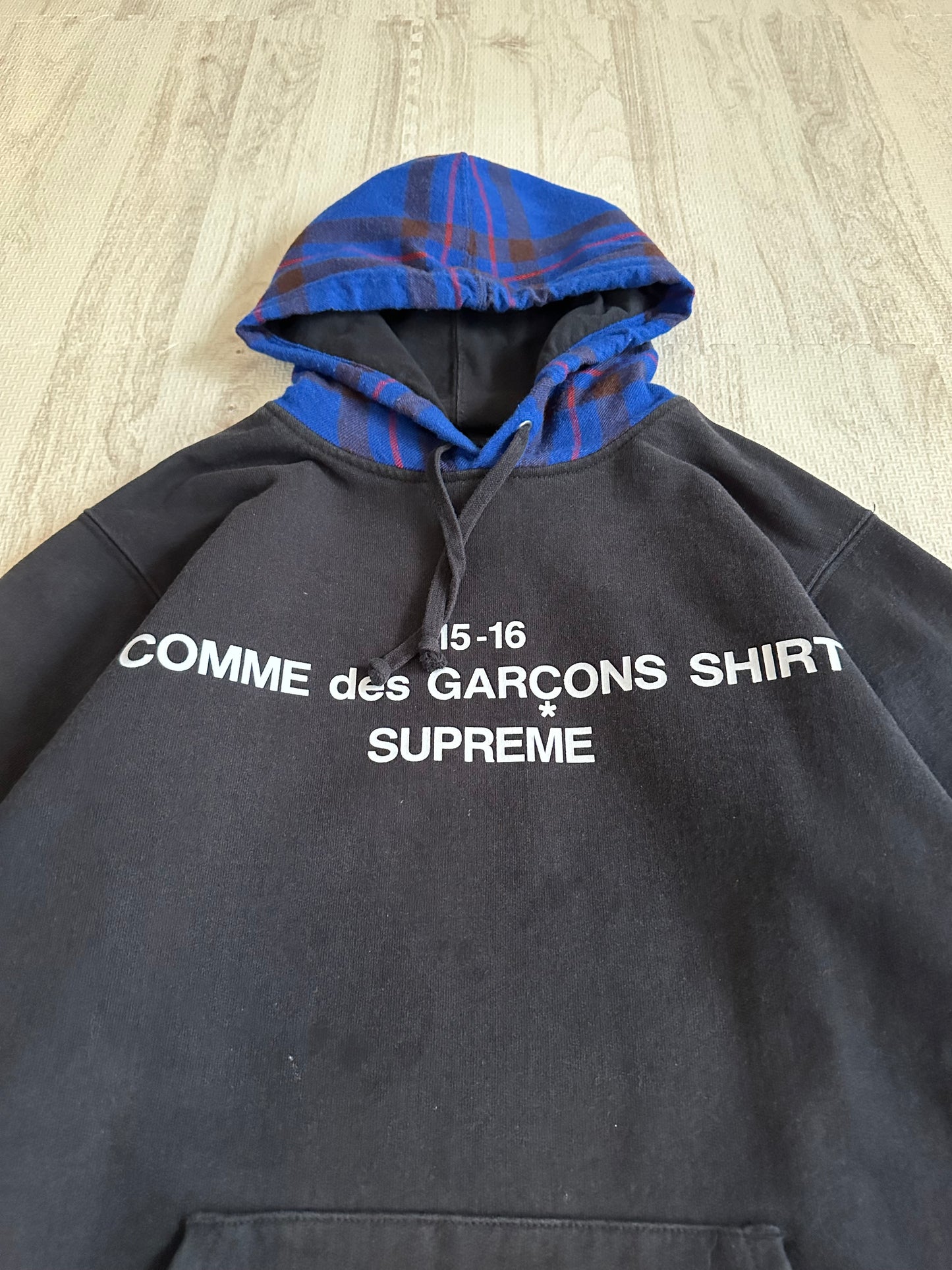 Supreme - Supreme x COMME des GARCONS 15AW Logo Print Hoodie Black S