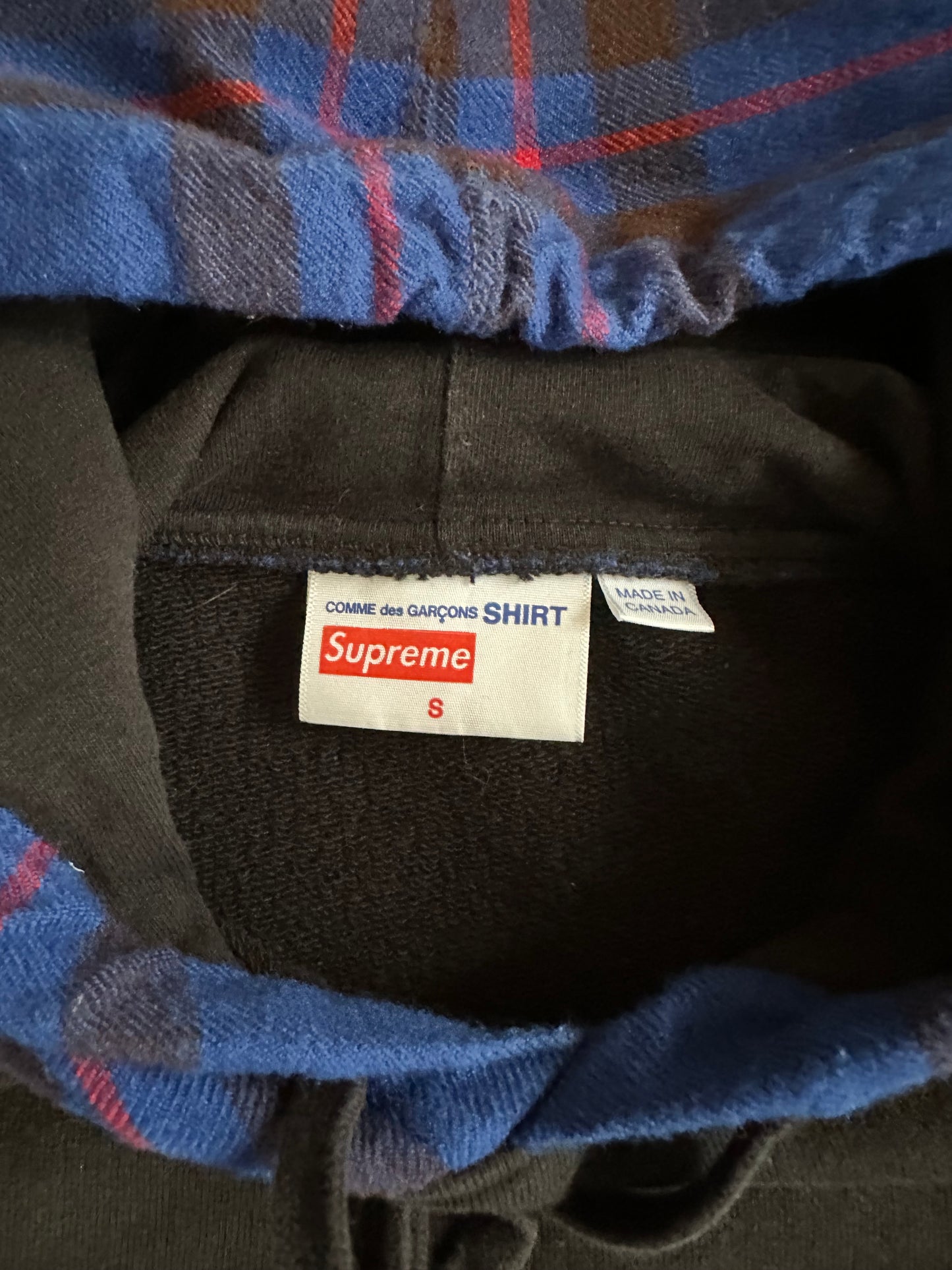 Supreme - Supreme x COMME des GARCONS 15AW Logo Print Hoodie Black S