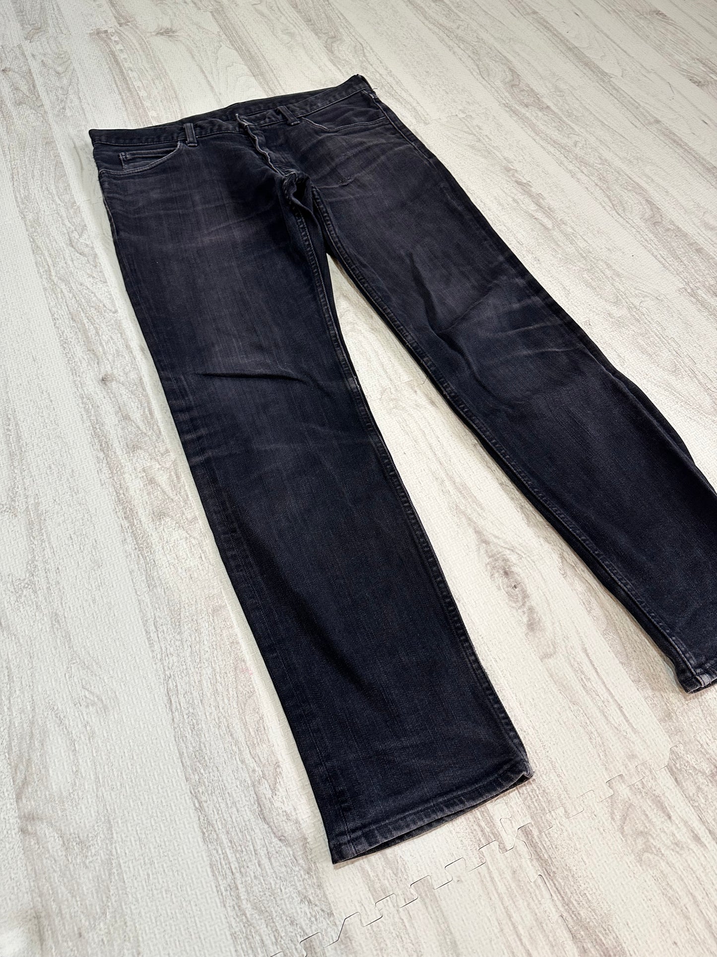 NUMBER (N)INE 05AW Crying Hearts Stretch Denim Pants Black