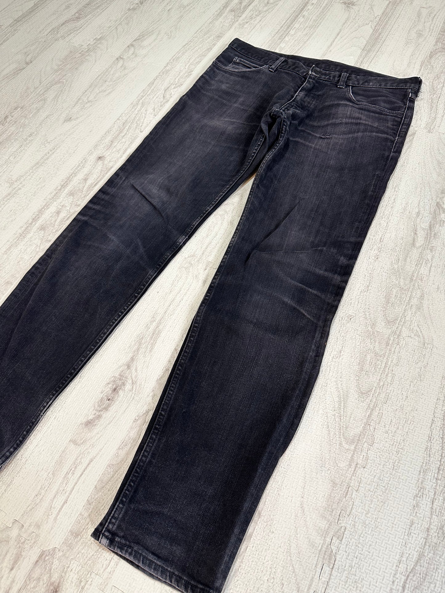 NUMBER (N)INE 05AW Crying Hearts Stretch Denim Pants Black