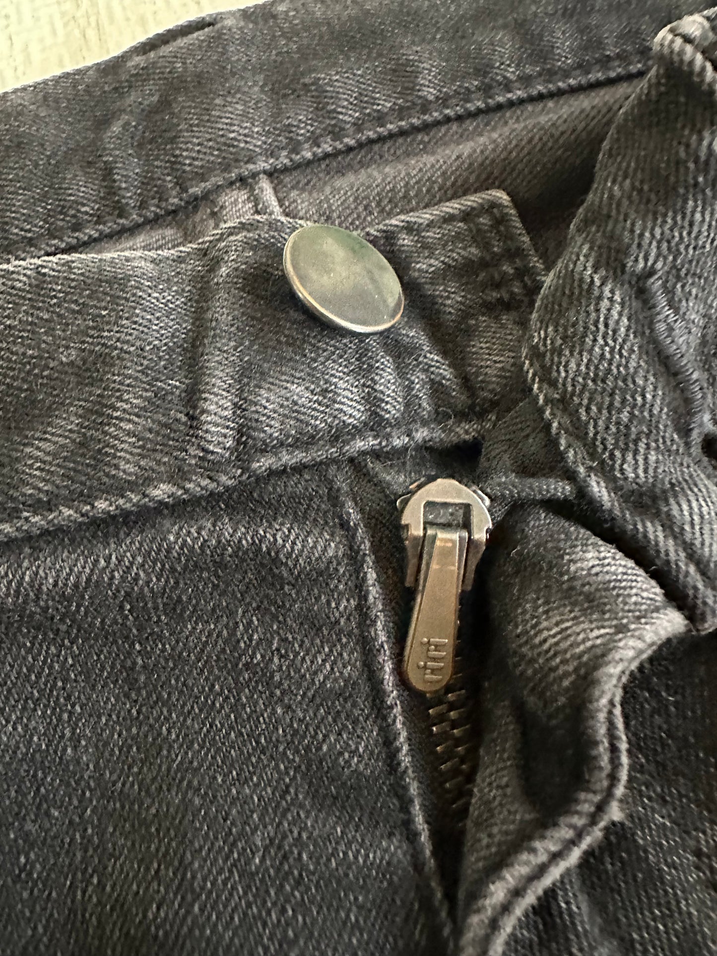 NUMBER (N)INE 05AW Crying Hearts Stretch Denim Pants Black