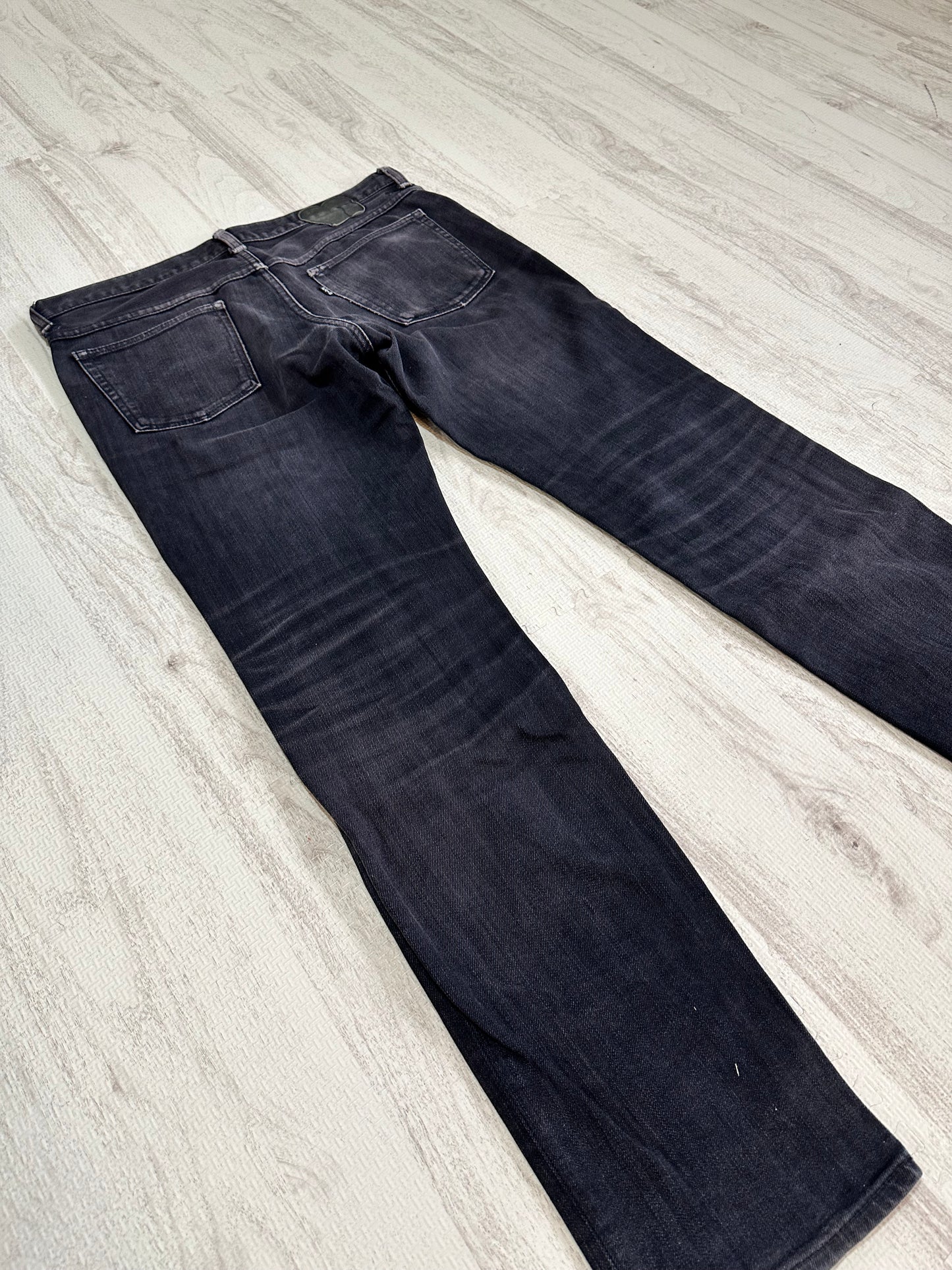 NUMBER (N)INE 05AW Crying Hearts Stretch Denim Pants Black