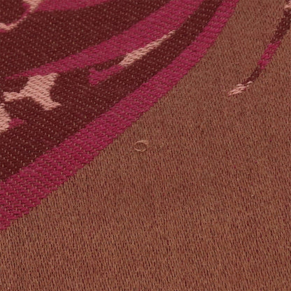 HANAE MORI Wool Silk Scarf Brown