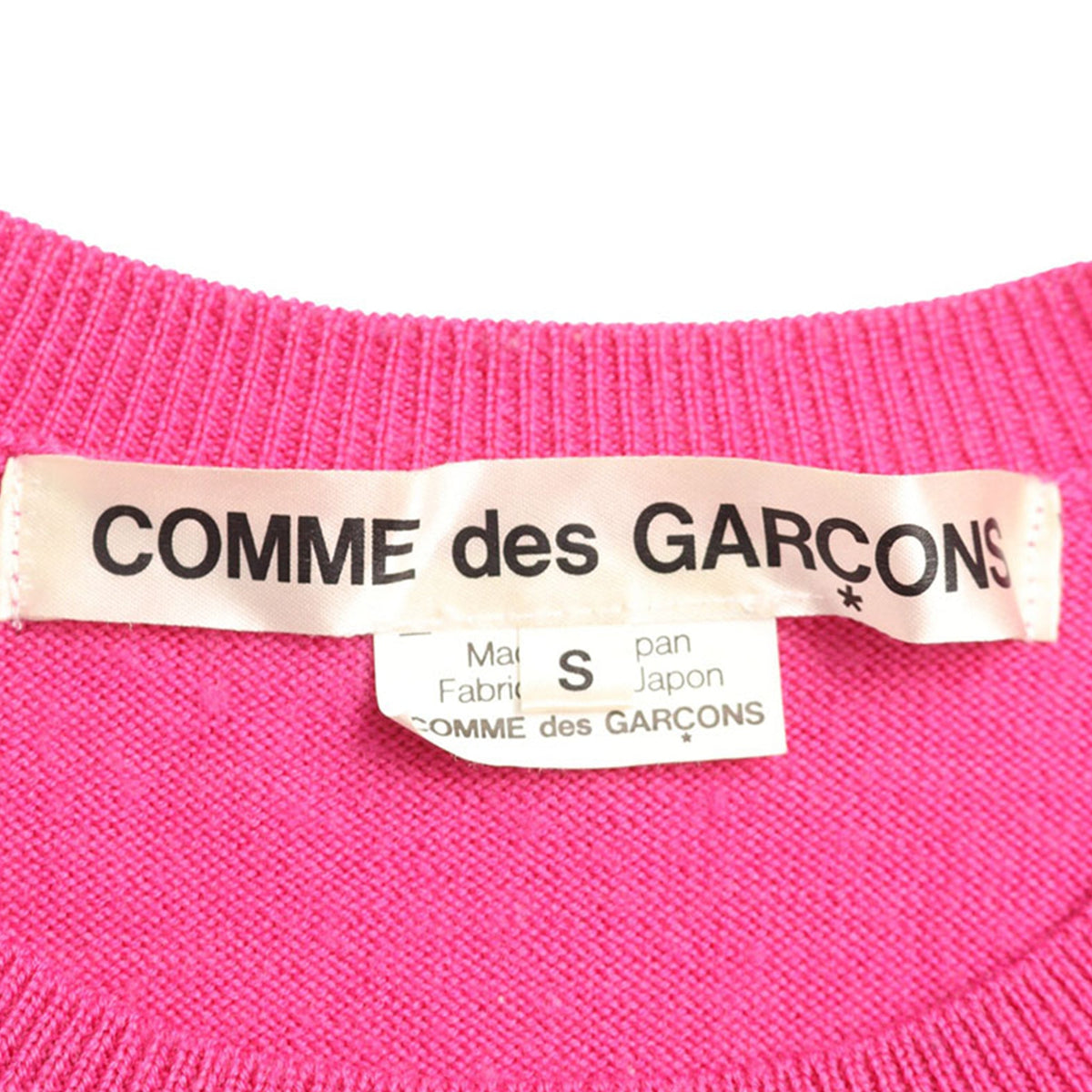 COMME des GARCONS 2012AW Pink Wool Sweater Size S