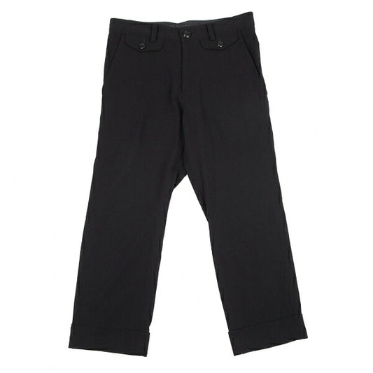 Y's Cotton Double Hem Pants Black Size 2