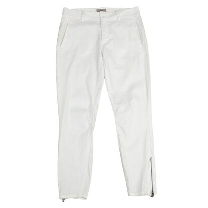 HELMUT LANG Hem Zip Stretch Pants White