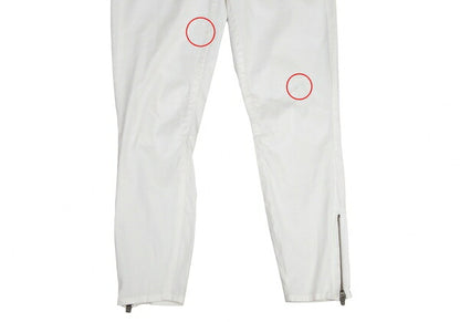 HELMUT LANG Hem Zip Stretch Pants White
