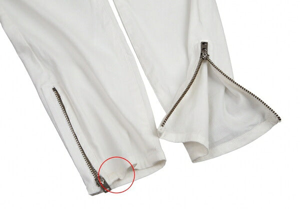 HELMUT LANG Hem Zip Stretch Pants White