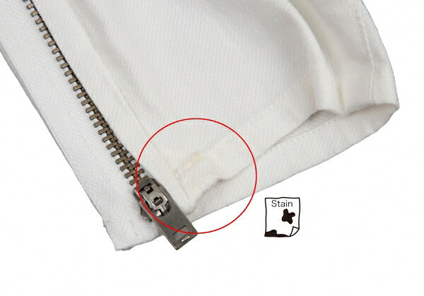 HELMUT LANG Hem Zip Stretch Pants White