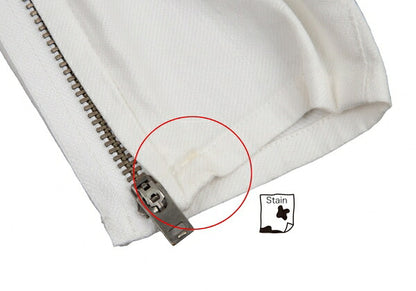 HELMUT LANG Hem Zip Stretch Pants White