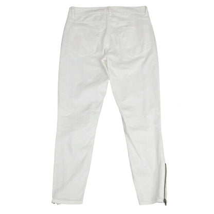 HELMUT LANG Hem Zip Stretch Pants White