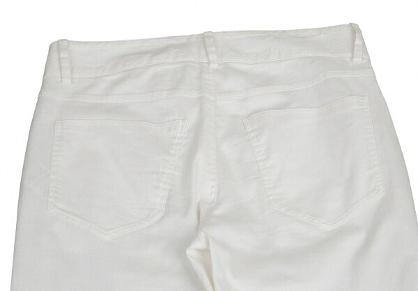 HELMUT LANG Hem Zip Stretch Pants White