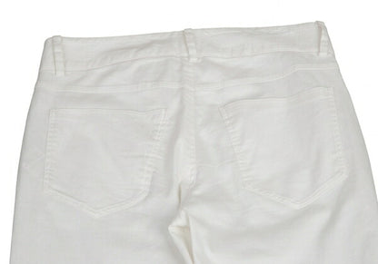 HELMUT LANG Hem Zip Stretch Pants White