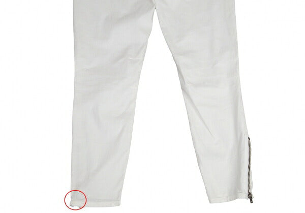 HELMUT LANG Hem Zip Stretch Pants White