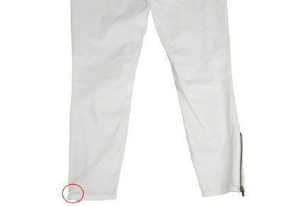 HELMUT LANG Hem Zip Stretch Pants White