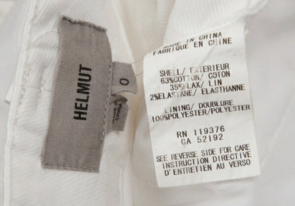 HELMUT LANG Hem Zip Stretch Pants White