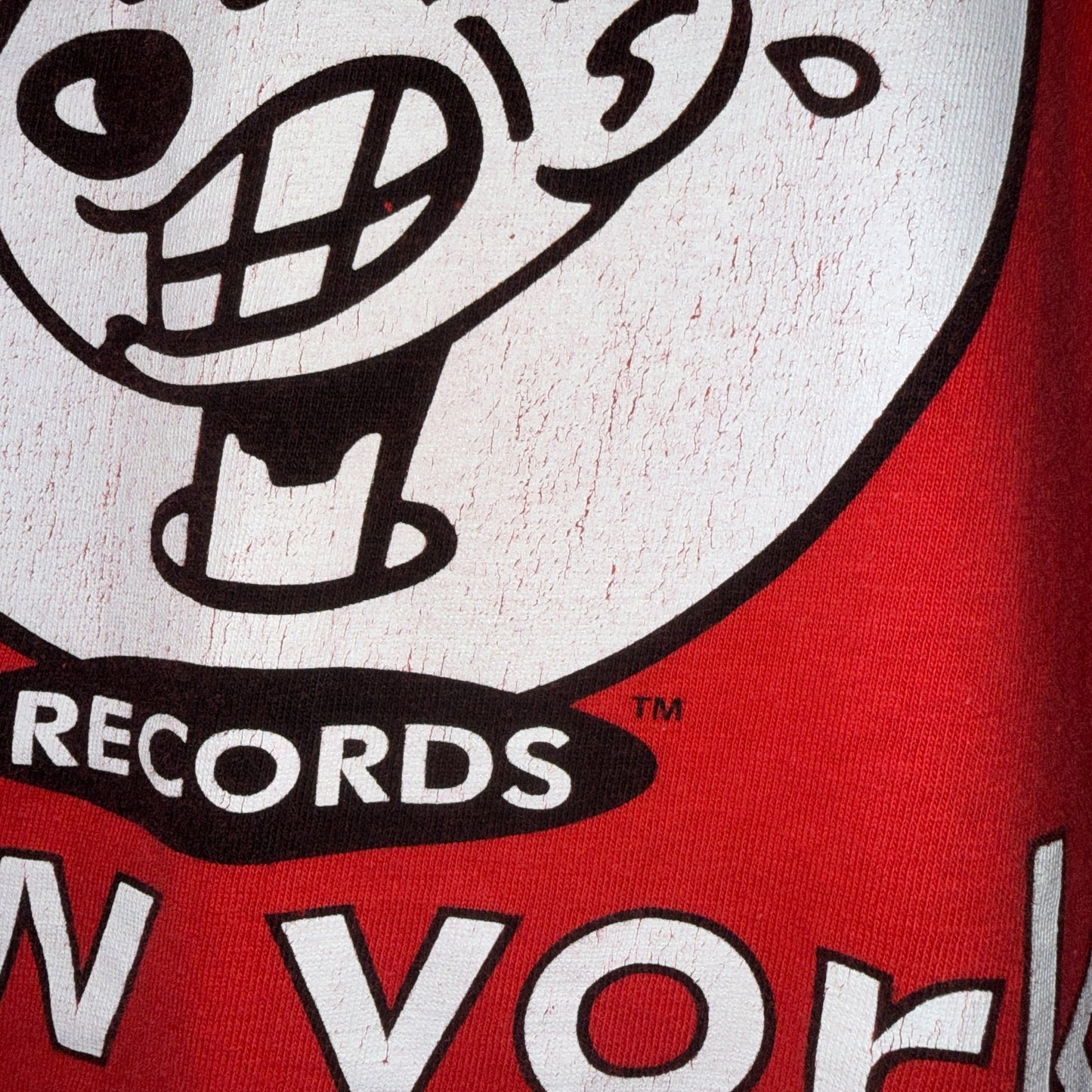 NERVOUS RECORDS 90s Hanes Beefy-T New York T-Shirt Size L