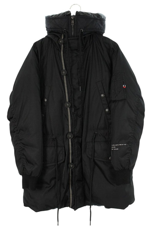 fragment design Moncler Back Print Down Jacket Black Size 1