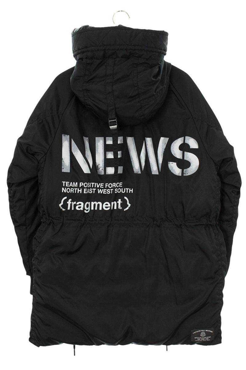 fragment design Moncler Back Print Down Jacket Black Size 1