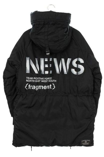 fragment design Moncler Back Print Down Jacket Black Size 1