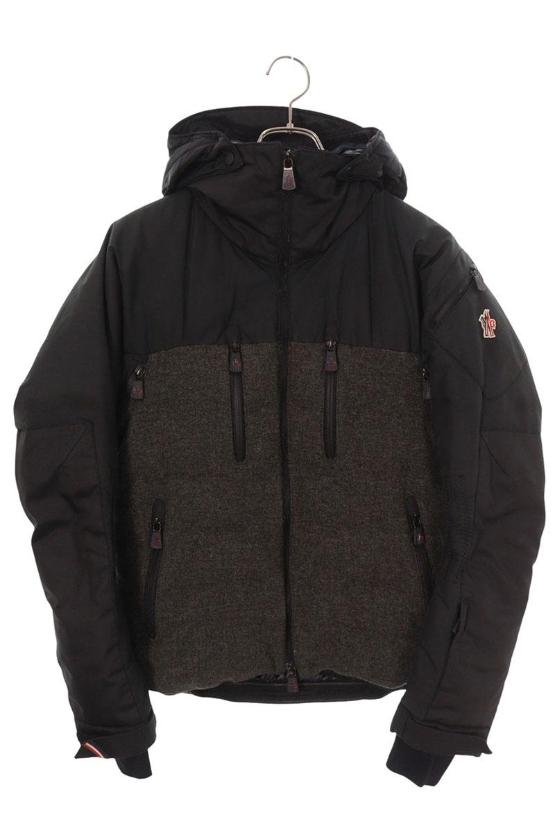 Moncler Grenoble Wool Down Jacket Black x Gray Size 0