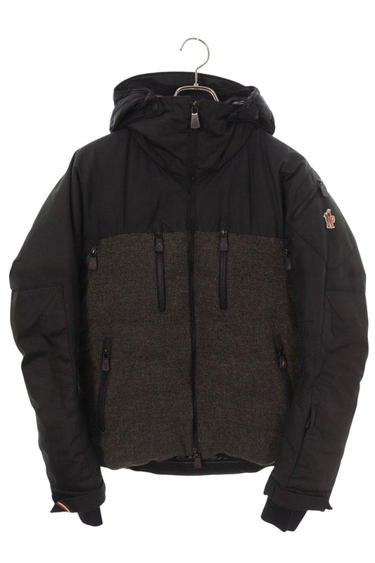 Moncler Grenoble Wool Down Jacket Black x Gray Size 0