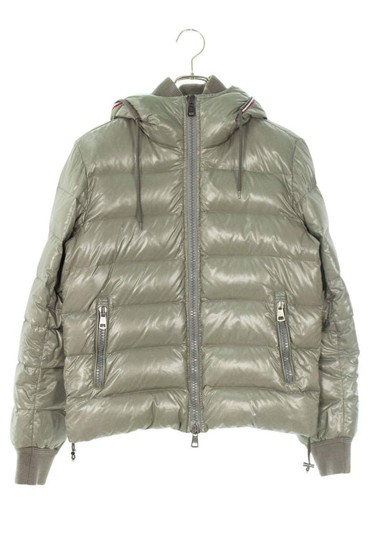 MONCLER Green Nylon Zip Hooded Down Jacket Size XS
