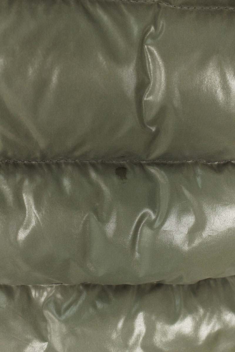 MONCLER Green Nylon Zip Hooded Down Jacket Size XS