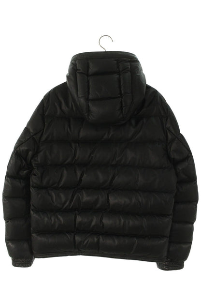 MONCLER Gebroulaz Leather Down Jacket Black Size 4