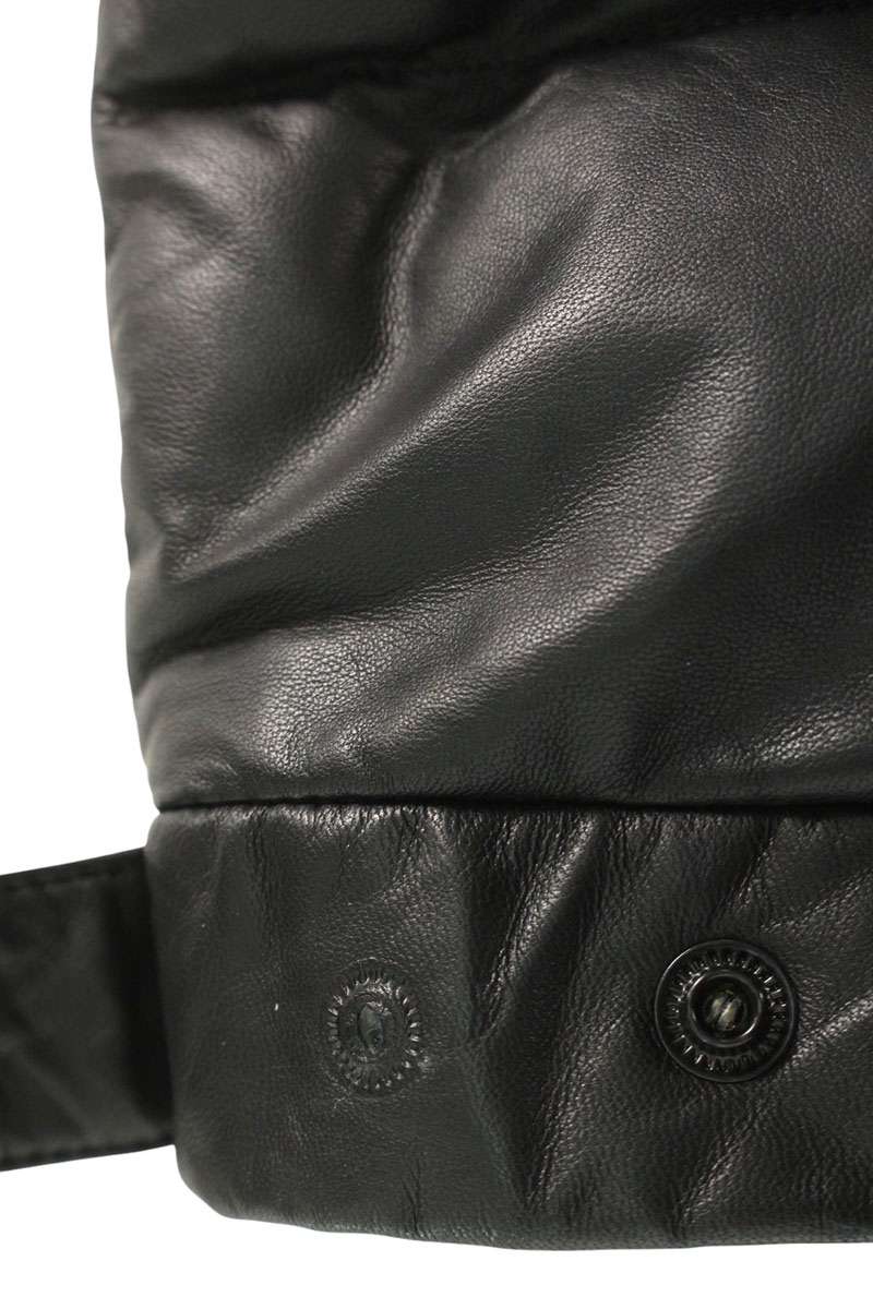 MONCLER Gebroulaz Leather Down Jacket Black Size 4