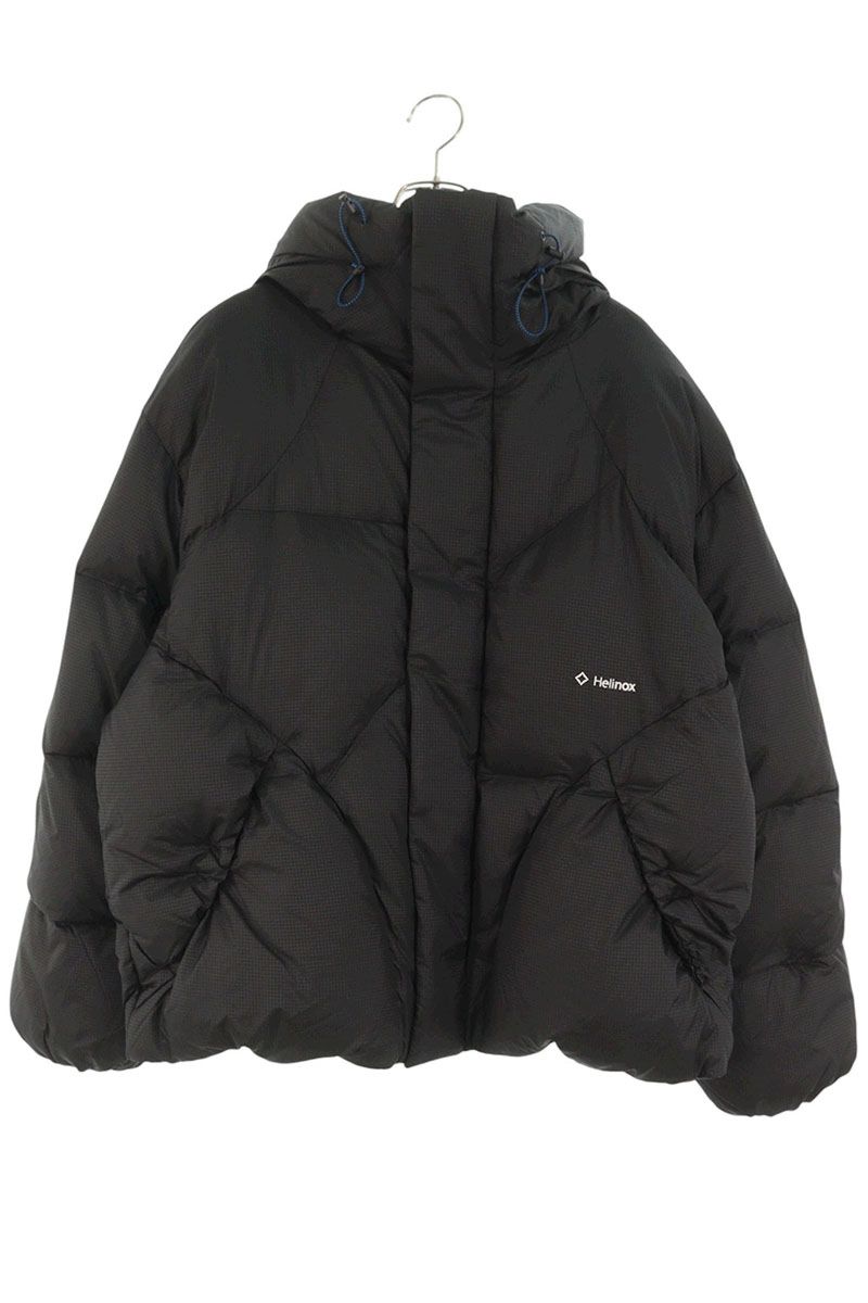Helinox Logo Embroidered Down Jacket Black Size XL