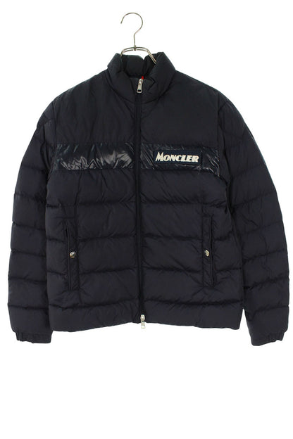 MONCLER Logo Patch Nylon Down Jacket Navy Size 0