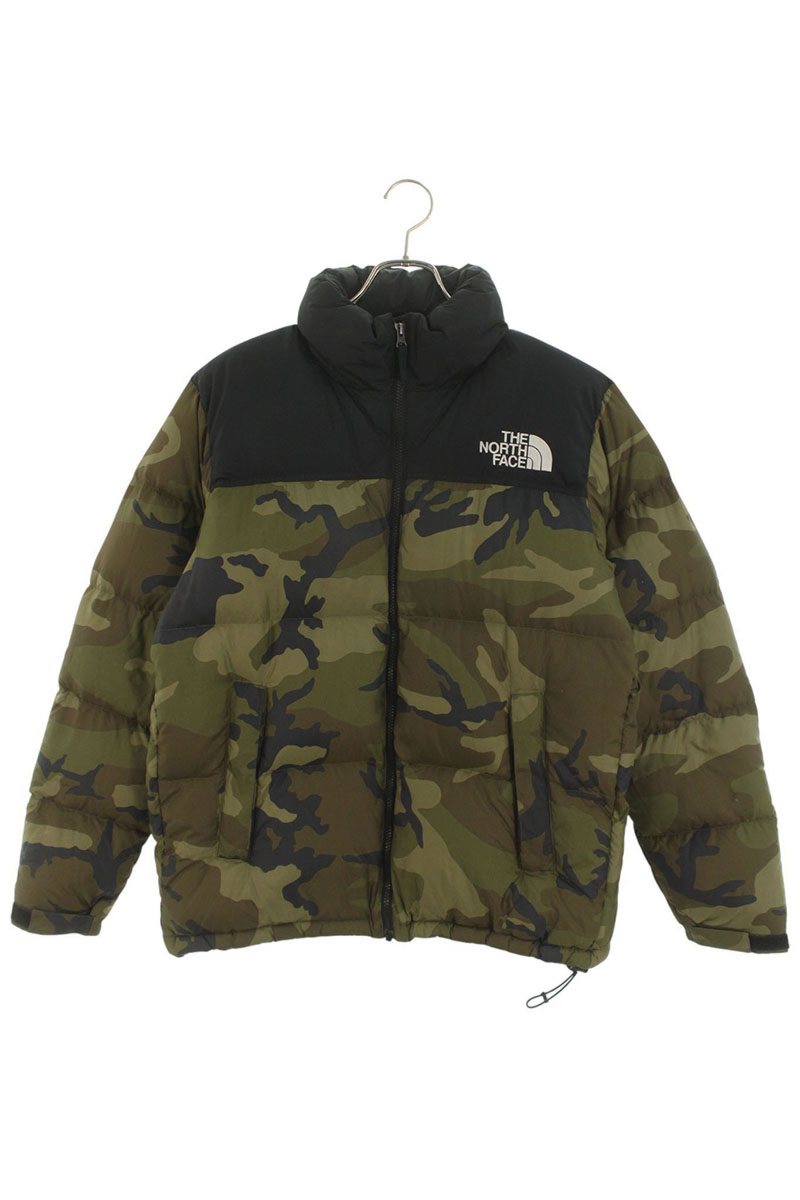 The North Face Camo Down Jacket Green x Black Size L