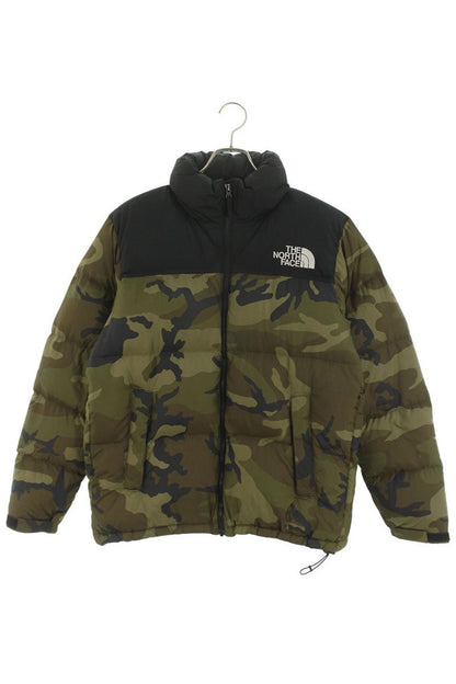 The North Face Camo Down Jacket Green x Black Size L