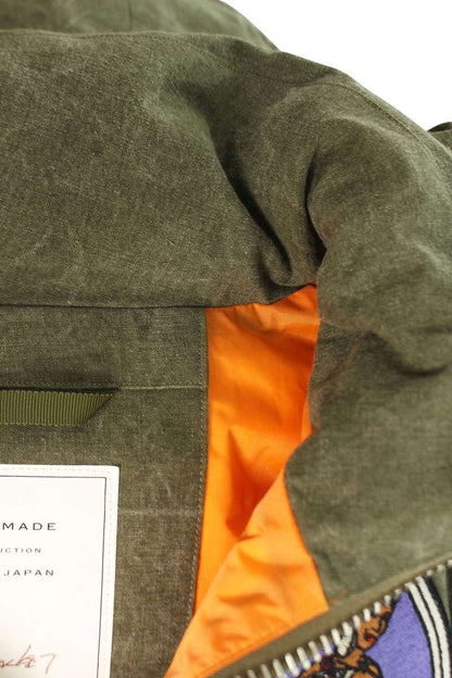 READYMADE Embroidered Down Jacket Green Size S