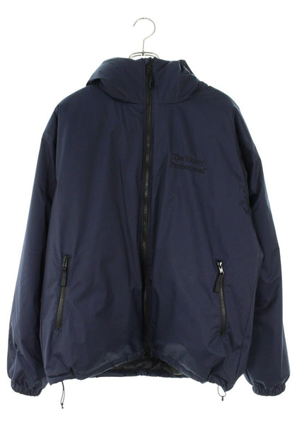 ENNOY Logo Embroidered Down Jacket Blue x Black Size L