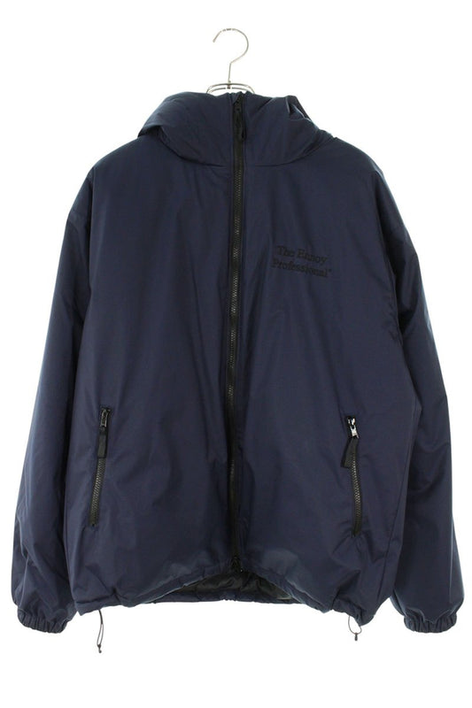 ENNOY Logo Embroidered Down Jacket Blue x Black Size L