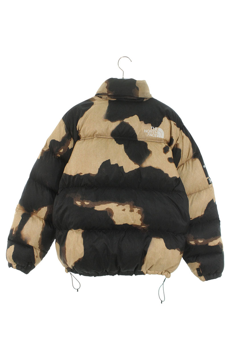 Supreme x The North Face 21AW Bleached Denim Print Nuptse Jacket Size L