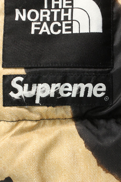 Supreme x The North Face 21AW Bleached Denim Print Nuptse Jacket Size L