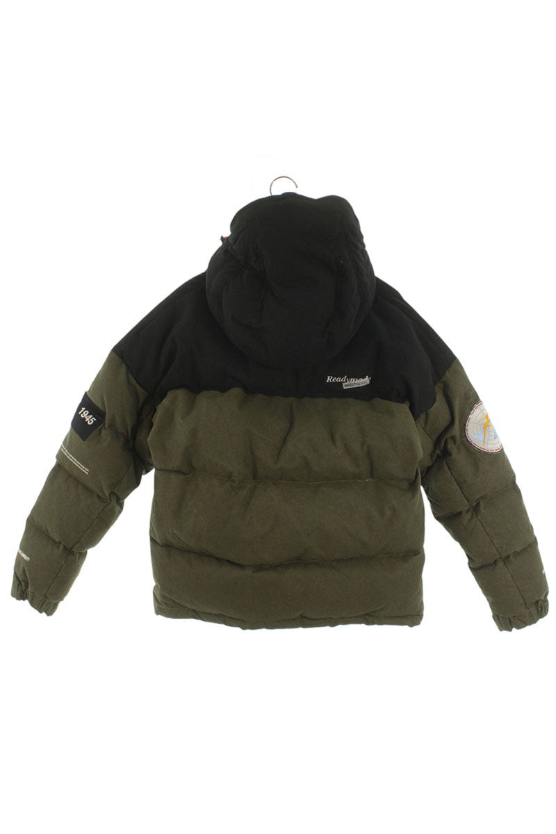 READYMADE Two-Tone Down Jacket Green Size S