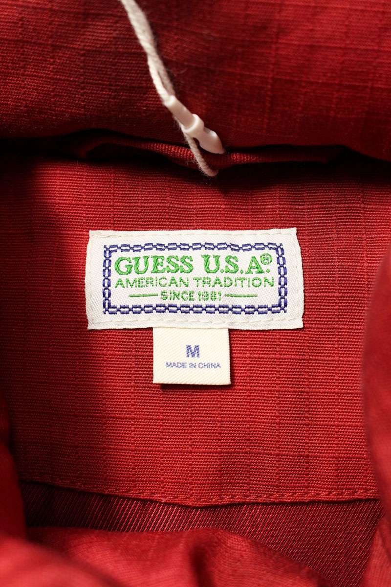 GUESS USA TWO WAY Down Jacket Red Size M